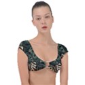 Tropical Leaves Foliage Monstera Nature Home Art Cap Sleeve Ring Bikini Top View1