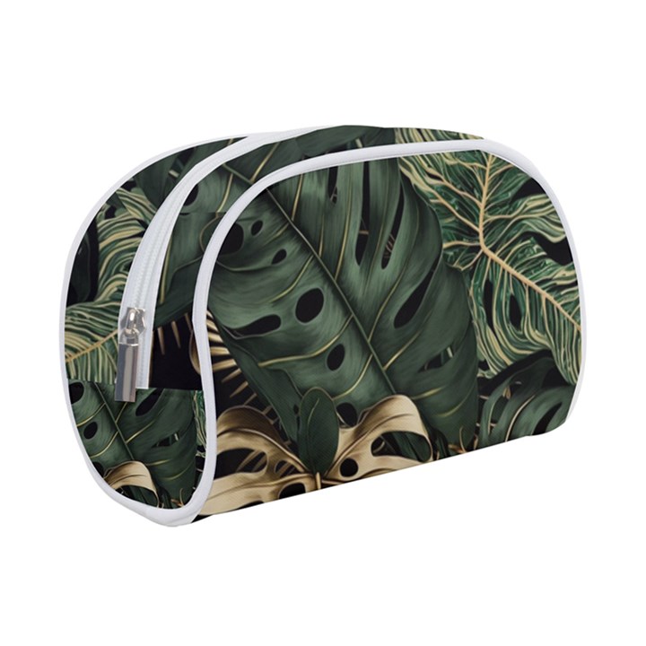 Tropical Leaves Foliage Monstera Nature Home Art Make Up Case (Small)