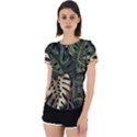 Tropical Leaves Foliage Monstera Nature Home Art Back Cut Out Sport Tee View1