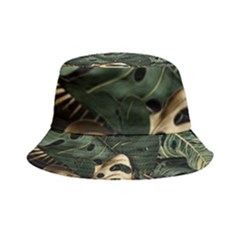 Tropical Leaves Foliage Monstera Nature Home Art Inside Out Bucket Hat by Jancukart