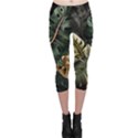 Tropical Leaves Foliage Monstera Nature Home Pattern Capri Leggings  View1