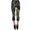 Tropical Leaves Foliage Monstera Nature Home Pattern Capri Leggings  View2