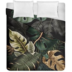 Tropical Leaves Foliage Monstera Nature Home Pattern Duvet Cover Double Side (california King Size)