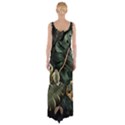 Tropical Leaves Foliage Monstera Nature Home Pattern Thigh Split Maxi Dress View2