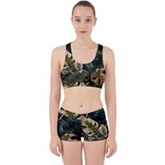 Tropical Leaves Foliage Monstera Nature Home Pattern Work It Out Gym Set