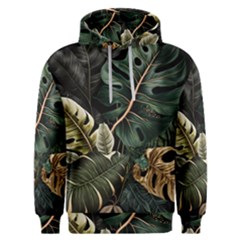 Tropical Leaves Foliage Monstera Nature Home Pattern Men s Overhead Hoodie