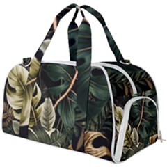 Tropical Leaves Foliage Monstera Nature Home Pattern Burner Gym Duffel Bag by Jancukart