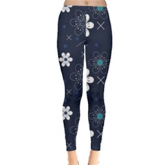 Flowers Pattern Pattern Flower Texture Leggings  by Jancukart