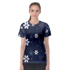 Flowers Pattern Pattern Flower Texture Women s Sport Mesh Tee