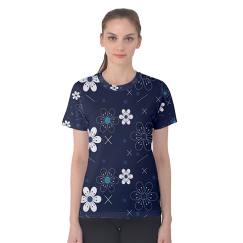 Flowers Pattern Pattern Flower Texture Women s Cotton Tee by Jancukart