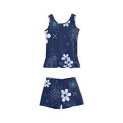 Flowers Pattern Pattern Flower Texture Kids  Boyleg Swimsuit