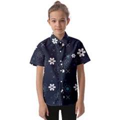 Flowers Pattern Pattern Flower Texture Kids  Short Sleeve Shirt