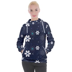 Flowers Pattern Pattern Flower Texture Women s Hooded Pullover by Jancukart