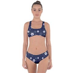 Flowers Pattern Pattern Flower Texture Criss Cross Bikini Set