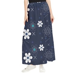 Flowers Pattern Pattern Flower Texture Maxi Chiffon Skirt by Jancukart