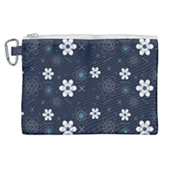 Flowers Pattern Pattern Flower Texture Canvas Cosmetic Bag (xl)