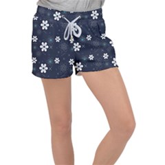 Flowers Pattern Pattern Flower Texture Women s Velour Lounge Shorts