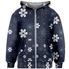 Flowers Pattern Pattern Flower Texture Kids  Zipper Hoodie Without Drawstring