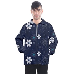 Flowers Pattern Pattern Flower Texture Men s Half Zip Pullover by Jancukart