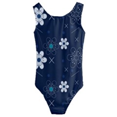 Flowers Pattern Pattern Flower Texture Kids  Cut-out Back One Piece Swimsuit