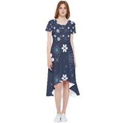 Flowers Pattern Pattern Flower Texture High Low Boho Dress