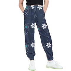 Flowers Pattern Pattern Flower Texture Kids  Elastic Waist Pants