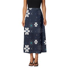 Flowers Pattern Pattern Flower Texture Classic Midi Chiffon Skirt