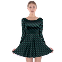 Lines Pattern Texture Stripes Particles Modern Long Sleeve Skater Dress