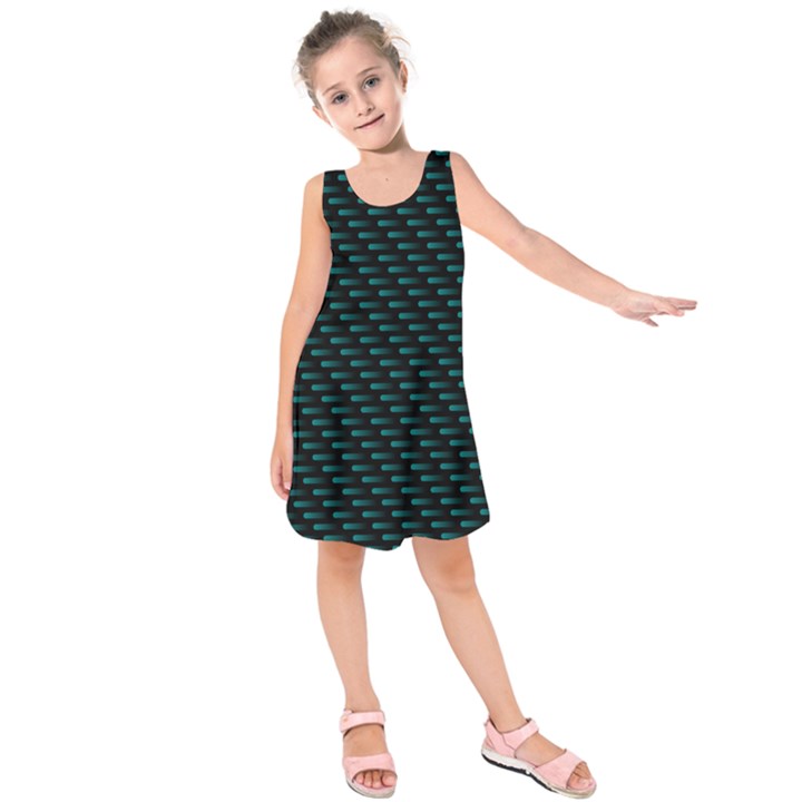 Lines Pattern Texture Stripes Particles Modern Kids  Sleeveless Dress