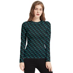 Lines Pattern Texture Stripes Particles Modern Women s Long Sleeve Rash Guard