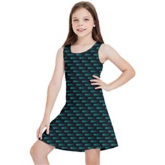 Lines Pattern Texture Stripes Particles Modern Kids  Lightweight Sleeveless Dress by Jancukart