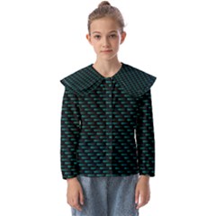 Lines Pattern Texture Stripes Particles Modern Kids  Peter Pan Collar Blouse