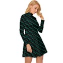 Lines Pattern Texture Stripes Particles Modern Long Sleeve Velour Longline Dress View3