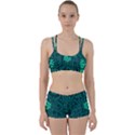 Circuit Hexagonal Geometric Pattern Background Green Perfect Fit Gym Set View1