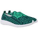 Circuit Hexagonal Geometric Pattern Background Green Men s Slip On Sneakers View3