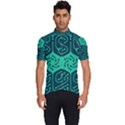 Circuit Hexagonal Geometric Pattern Background Green Men s Short Sleeve Cycling Jersey View1