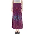 Circuit Hexagonal Geometric Pattern Background Purple Full Length Maxi Skirt View1