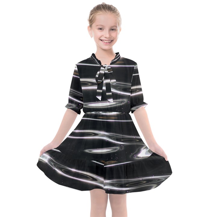 Water Lake Water Surface Reflection Nature Kids  All Frills Chiffon Dress