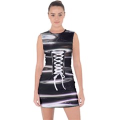 Water Lake Water Surface Reflection Nature Lace Up Front Bodycon Dress