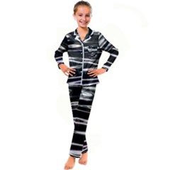 Water Lake Water Surface Reflection Nature Kid s Satin Long Sleeve Pajamas Set