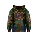 Circuit Hexagonal Geometric Pattern Background Pattern Kids  Pullover Hoodie View1