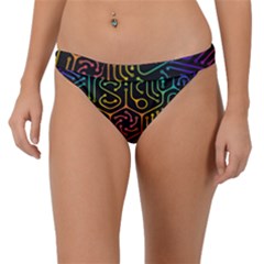 Circuit Hexagonal Geometric Pattern Background Pattern Band Bikini Bottoms