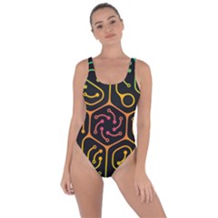 Circuit Hexagonal Geometric Pattern Background Pattern Bring Sexy Back Swimsuit