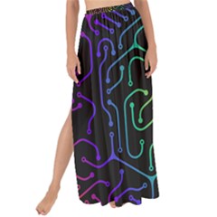 Circuit Hexagonal Geometric Pattern Background Pattern Maxi Chiffon Tie-up Sarong