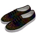 Circuit Hexagonal Geometric Pattern Background Pattern Men s Classic Low Top Sneakers View2