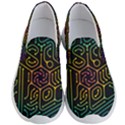 Circuit Hexagonal Geometric Pattern Background Pattern Men s Lightweight Slip Ons View1