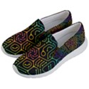 Circuit Hexagonal Geometric Pattern Background Pattern Men s Lightweight Slip Ons View2