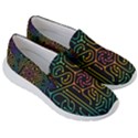 Circuit Hexagonal Geometric Pattern Background Pattern Men s Lightweight Slip Ons View3