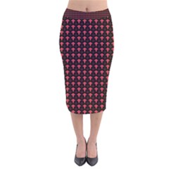 Arrow Pentagon Desktop Wallpaper Geometric Pattern Velvet Midi Pencil Skirt by Jancukart