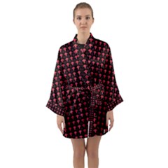 Arrow Pentagon Desktop Wallpaper Geometric Pattern Long Sleeve Satin Kimono by Jancukart